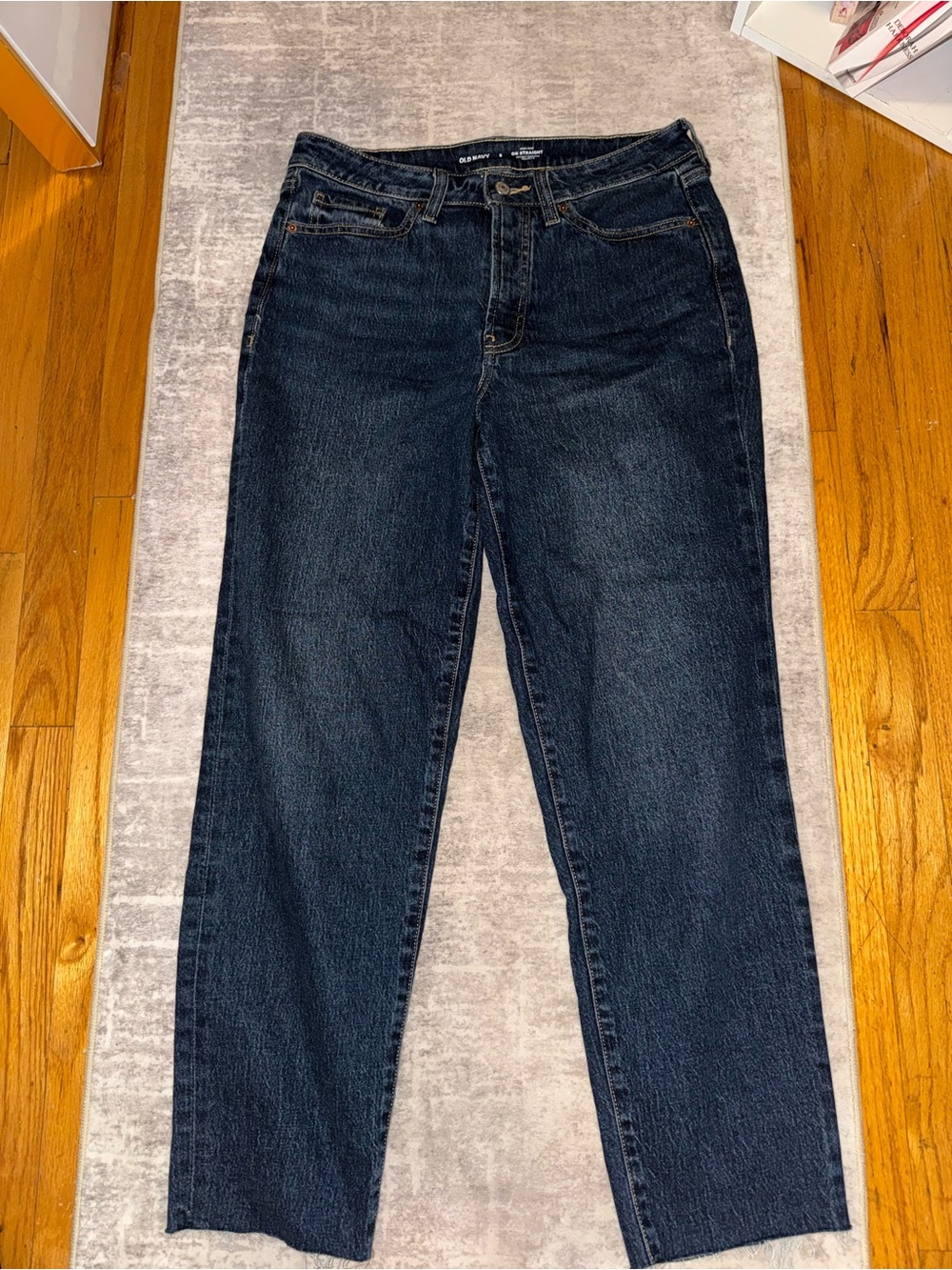 Old Navy Dark Blue Straight-Leg Women’s Jeans